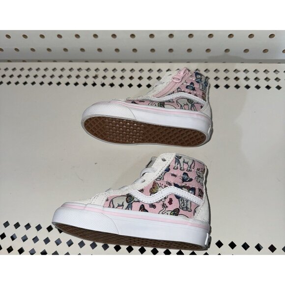 VANS SK8-Hi Reissue Elephantastic Girls Toddler Side Zip Athletic Shoes Size 4.5 - Picture 6 of 8